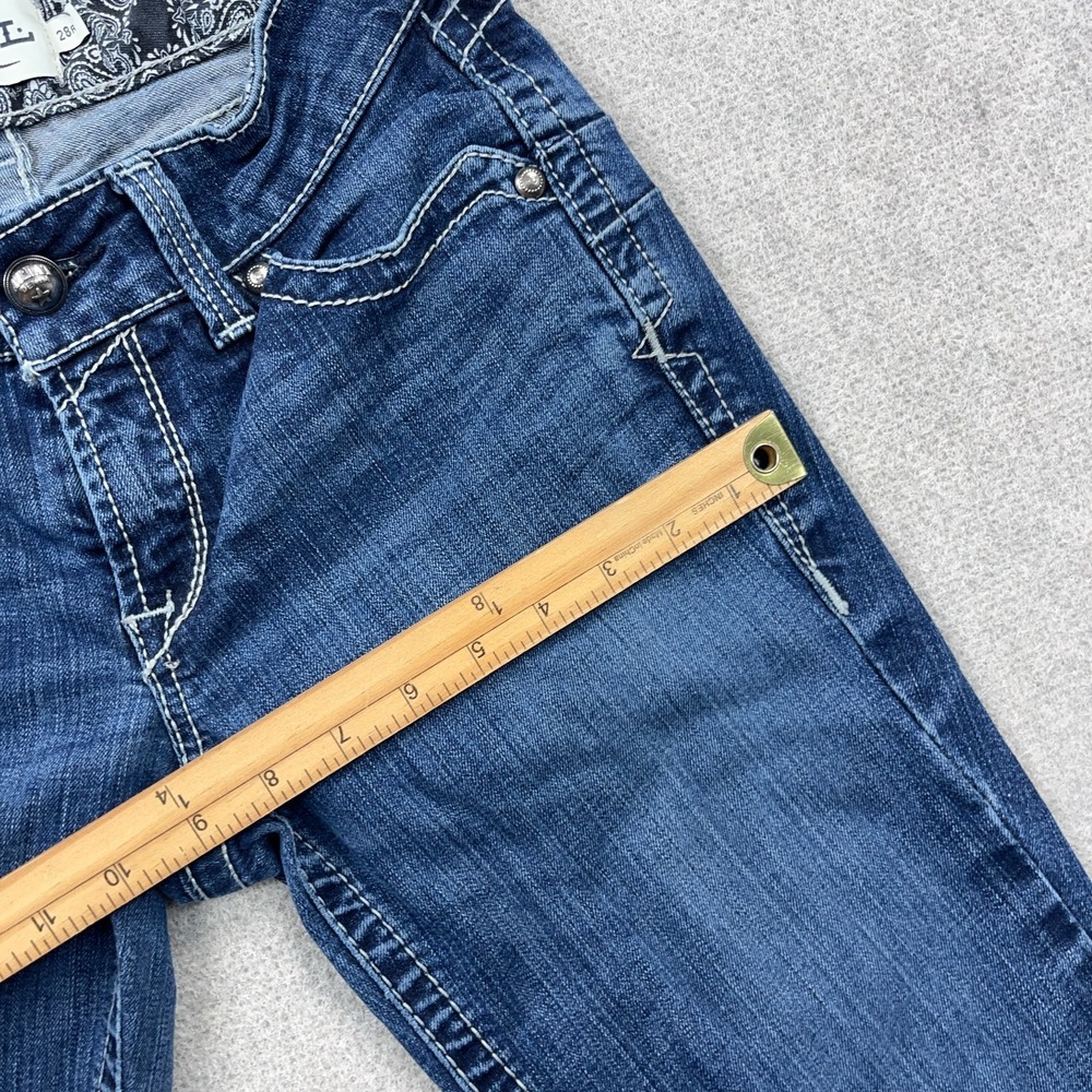 Ariat Jeans Women 28 Low Rise Straight Leg Mid Rise Blue Denim Western - Picture 8 of 13
